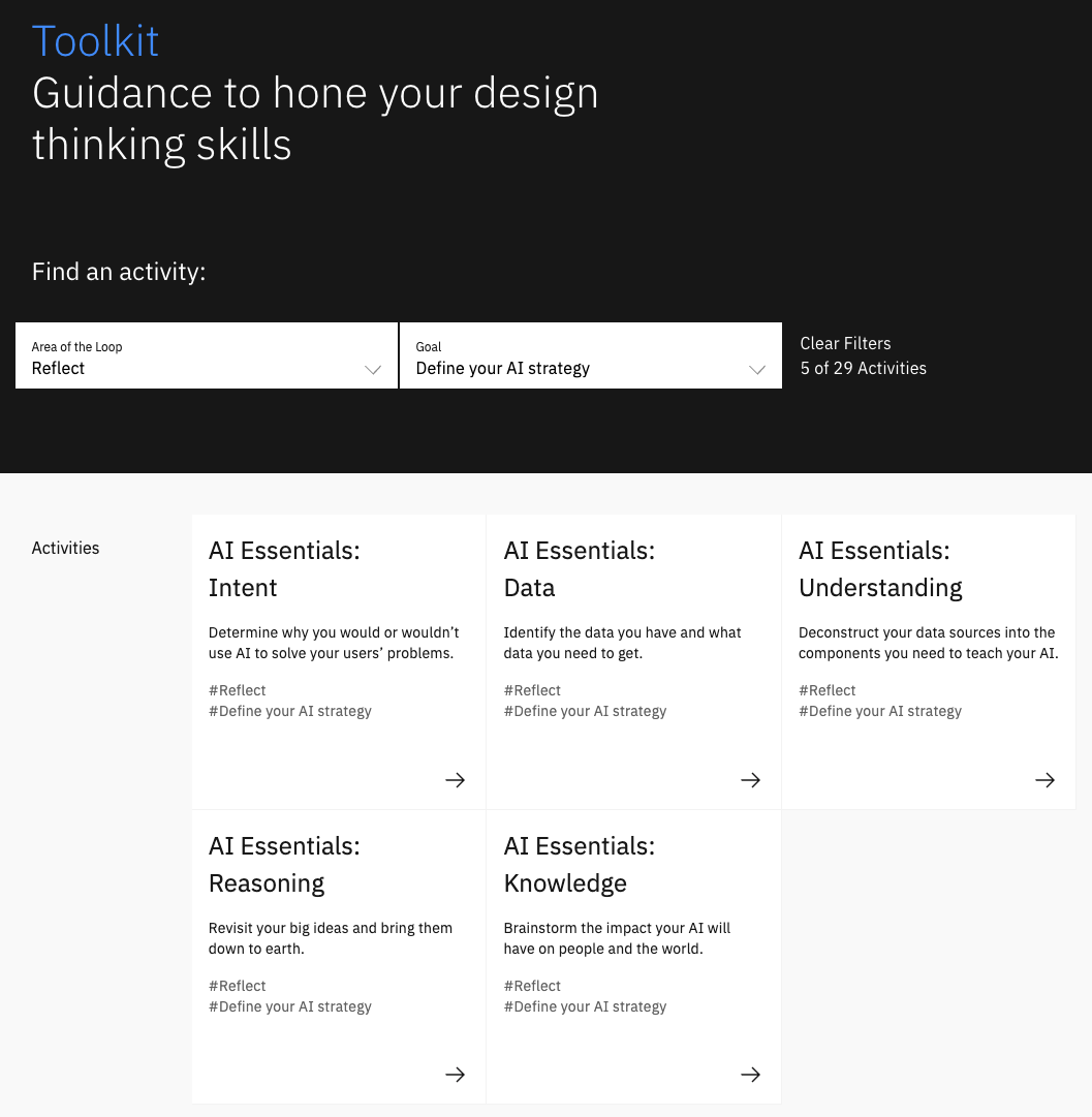 IBM Enterprise Design Thinking UI